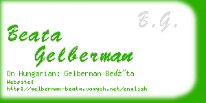 beata gelberman business card